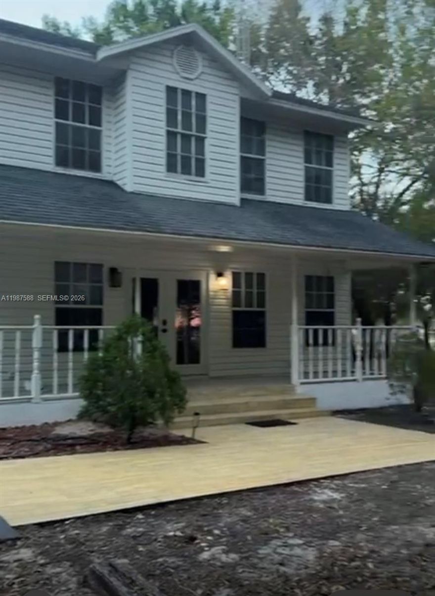 Great double investment opportunity. This totally renovated house plus another folio with a total of more than 6 acres sold together . You can buy it and sell the lots and get back money almost instantly . you can use all of them as a Ranch or you can develop the lost and split it in several more folios and sell them making more money or building a house and resale them . is a huge opportunity. The other folio number included in this deal is C 02 38 29 020 00B0 0010