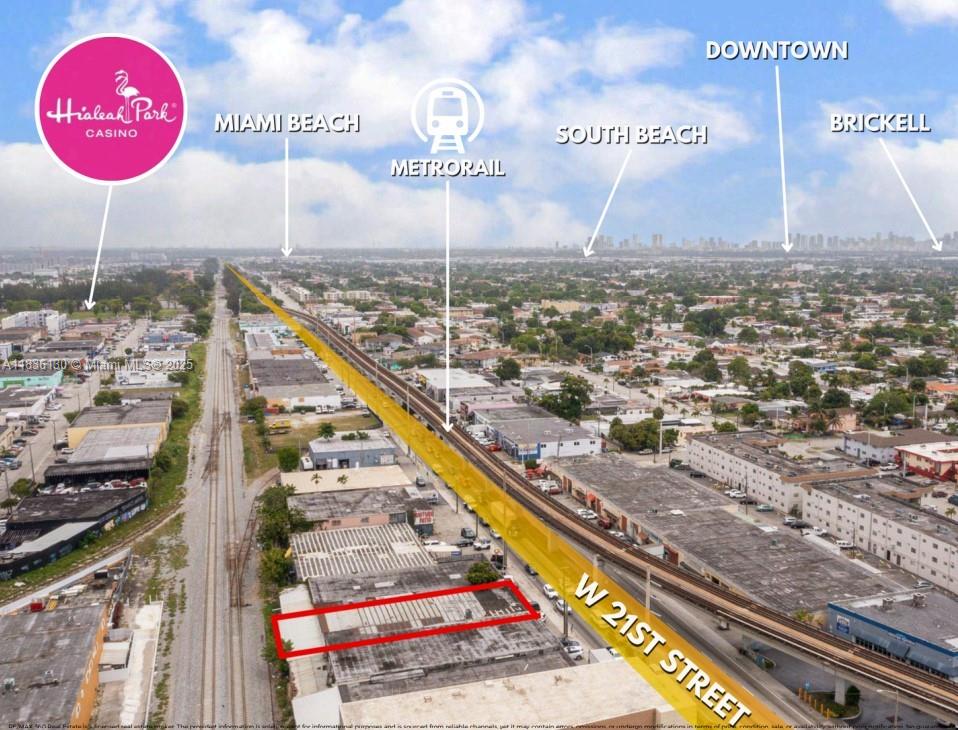 Type: Industrial / Warehouse property, originally built in 1957, comprising a single-story, Class?C warehouse
Structure: One flexible-use warehouse, featuring two grade-level doors, and about 12 ft of clear ceiling height
Situated in West Hialeah, part of the Hialeah Acres industrial region, with excellent connectivity to I-95, the Palmetto, and the Turnpike
Fronts W?21st Street, a key east-west thoroughfare averaging ~29,000 vehicles per day
Located in a mixed-use industrial district with nearby businesses including Sky Mattress Factory Corp at the same address