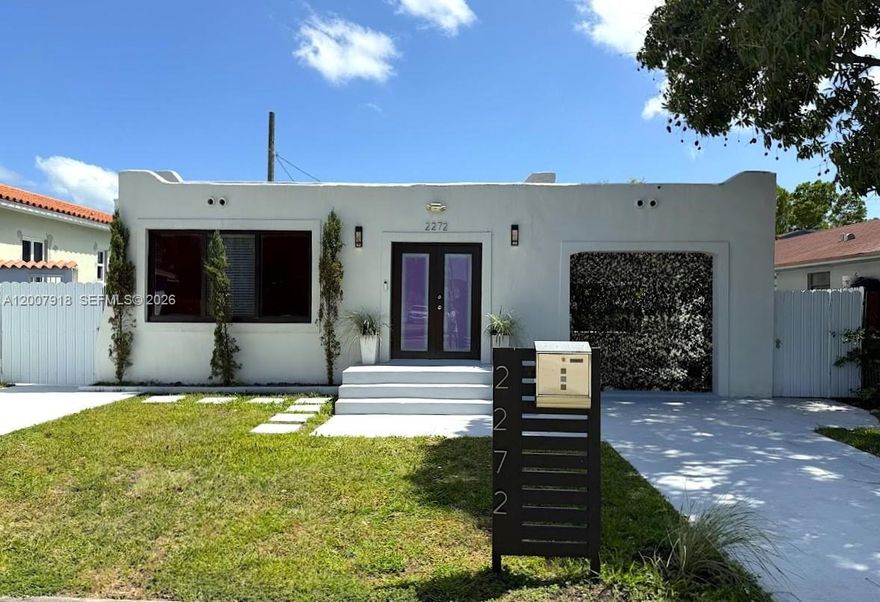 Elegant and sophisticated Spanish Style home in the heart of Miami, beautifully remodeled from top to bottom, impact windows and doors, luxury vinyl floors, top of the line appliances with peninsula cooktop and hood, custom cabinets, exotic granite countertops, updated plumbing and electrical. This magnificent home is a 3/1 with the possibility to expand to an extra room and bathroom in the carport area. Property is in the sought-after area of Bryant's Park, featuring tennis/Pickleball courts, kids’ playground, soccer field and outdoor gym. Just minutes away from Historic Little Havana, Downtown/Brickell Miami, Coral Gables/Grove and Shenandoah/Roads.