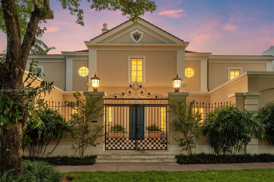 Experience timeless European elegance in this stately residence located in Coral Gables’ historic French City Village, one of the city’s most enchanting and historically significant themed developments. This 1926 home designed by celebrated architect Mott Schmidt, was fully renovated in 2012 with a 2025 interior update, offers 3,293 total SF with 3 bedrooms, 3.5 baths, 2 offices, 2 living rooms, and soaring ceilings. Interiors feature marble and hardwood floors, crown moldings, coffered ceilings, and a country French kitchen with Carrara marble, custom cabinetry, and top-tier appliances. Outdoors, enjoy lush gardens, orchids, a rose and butterfly garden, coral stone terraces, and a sparkling pool. Two-car garage and Lutron lighting complete this exquisitely preserved architectural gem.