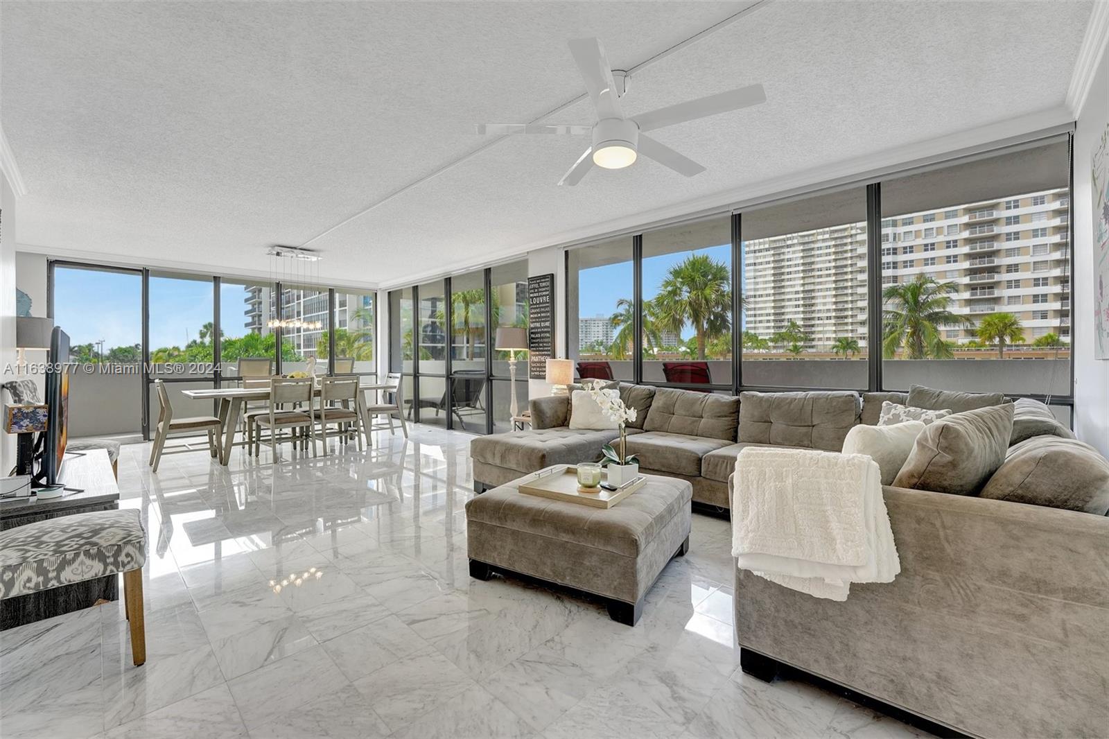 Wow! Light And Bright Spacious Corner Unit Offering 2 Bedrooms/2 Bathrooms With Huge Den Or 3rd Bedroom. Enjoy The Ocean Views From This Beach Facing Unit From Floor To Ceiling Windows And Large Wrap Around Terrace. Finest Finishes Include: Redone Kitchen With New Dishwasher, All New Bathrooms, White Marble Floors, New Blinds, And More! Avant Garde Features 5 Star Amenities Such As 24-hour Security, Tennis Courts, A Heated Saltwater Pool Overlooking The Intracoastal, A Gym, And A Beautifully Renovated Lobby. This Is Waterfront Living At Its Finest!
ASSESSMENT PAID IN FULL.