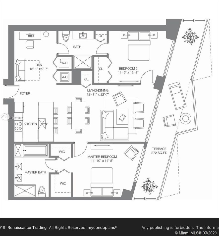 SLS Brickell Hotel & Residences by Philippe Starck. Beautiful FURNISHED 2 bed/2 bath + DEN unit with amazing terrace overlooking the ocean, Key Biscayne, and Miami's Brickell. The unit offers luxurious finishes & access to the exclusive SLS Amenities which include pool, wading pool, rooftop pool, spa, fitness center, movie theater and game room. Move-in ready with tile floors, stainless steel appliances, modular closets, roller shades ,and blackout shades. Great Split-floor plan. MUST SEE! AVAILABLE SHORT-TERM (4 MONTHS)