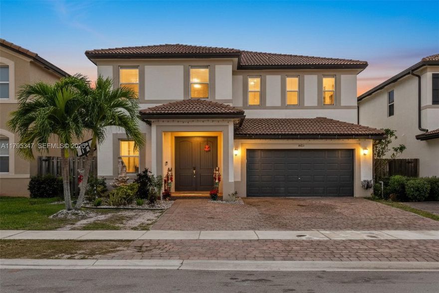 SELLER IS HIGHLY MOTIVATED -BRING YOUR BEST OFFER! Spacious 6-Bedroom Home Built in 2018
Move-in ready 2-story home with 2,980 sq. ft., 6 bedrooms, and 4 full bathrooms. Bedroom & full bath on the 1st floor. Features granite countertops, wood cabinets, & stainless steel appliances. Porcelain tile downstairs, wood vinyl flooring upstairs—no carpet. Ample closet space, under-stair storage, a walk-in closet in the primary room, custom blinds, & an upstairs laundry room with washer & dryer. Parking for 6 cars (2-car garage + 4 driveway spaces), patio with a variety of fruit trees like mango, avocado, and plantains. Low HOA, no CDD. Quiet community near Air Base Elementary, Walmart, restaurants, supermarkets, & Homestead Air Reserve Base. Quick access to the Turnpike. Your slice of paradise awaits for YOU!!!