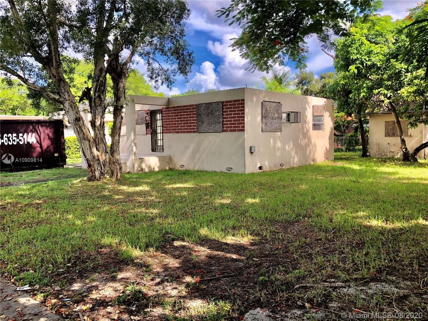 This is a Investors dream one of the biggest size lot in the area ( 7,468.56 Sq.Ft) this Property has Great potential, Owner started the work and decided not to continue because of partnership disagreement, Property is selling AS IS a shell, Walls are up and in great condition,  the owner remove the entire Roof, Truss, Wood foundation. So you would have to install new foundation. This is perfect for the right investor with a vision, buy in to a great area from early, Located blocks from Miami Design District, Midtown, Wynwood and the new Magic City redevelopment. Property is zone R2, you can build two Duplex or two Townhouses.