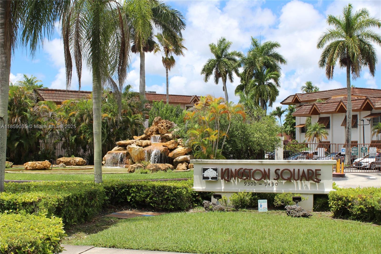 Welcome to this beautifully renovated first-floor condo in gated Kingston Square, a prime East Kendall location. This well-appointed 2/2 boasts an open-concept layout with abundant natural light and luxe lighting accents. Designed for both cooking and entertaining, the bright, modern kitchen features generous storage, sleek cabinetry and custom countertops. The primary suite includes a new shower, commode, vanity with backsplash, statement lighting and closet organizer. Spacious second bedroom and updated second bath enjoys upgraded vanity and finishes. Newer A/C, brand new Bosch washer and dryer and custom zebra blinds throughout. Special assessment was paid off and the building has a new 2025 roof. Incredible location close to Baptist Hospital, Kendall Dr, Palmetto Expy, US1, Metrorail.