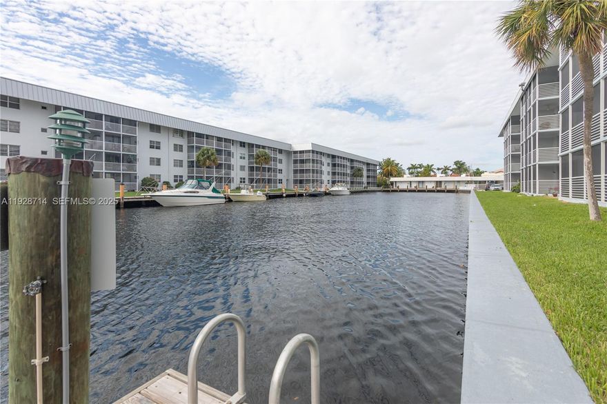 Discover the charm of this beautifully updated 1bedroom, 1bath waterfront condo, featuring elegant Oceanic Oak flooring and modern, stylish décor. With generous storage throughout including a spacious walk-in closet in the primary bedroom this Eastern Shores Paradise is perfectly situated just steps from a vibrant shopping plaza with a grocery store, movie theaters, and convenient beach access. The condo comes fully furnished and move-in ready, complete with a fully equipped kitchen. Simply bring your luggage. Enjoy the comfort of one assigned parking space plus guest parking. This is a 55+ community where the HOA fee includes water, cable, and internet. Freshly painted and meticulously maintained, this hidden gem offers a warm, pristine living environment. Community amenities include a heated pool, fitness center, clubhouse, common laundry,  and a courtesy bus. The building has been upgraded with new elevators and newly renovated balconies. A perfect blend of comfort, convenience, and coastal living.