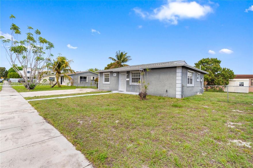 Welcome to this beautifully updated 3-bedroom, 2-bathroom home located in the heart of Miami Gardens—one of South Florida’s fastest-growing and most exciting communities. This turn-key property has been thoughtfully upgraded to offer both comfort and peace of mind, featuring a brand-new roof, new A/C system, and a newly installed septic tank.

Step inside to discover tasteful renovations throughout, blending modern finishes with a warm, inviting feel that truly makes this house feel like home. The layout is functional and spacious, perfect for both everyday living and entertaining.

Whether you're a first-time buyer or looking to upgrade, this property is ready for its next family to move right in and start making memories. Enjoy everything Miami Gardens has to offer, from its convenient location near major highways and shopping centers to parks, schools, and ongoing community growth.

Don’t miss this opportunity to own a fully updated home in an up-and-coming area with strong potential and vibrant energy. Schedule your showing today—this one won’t last!