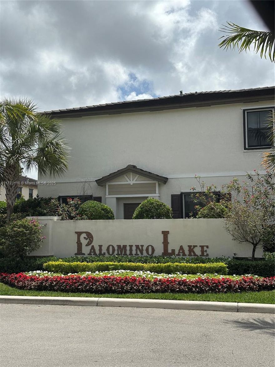 luxury living at its finest in this new townhouse located in the prestigious Palomino Lake community of Davie, property features 3 bedrooms, 2.5 baths, lovely kitchen equipped with stainless steel appliances. Modern amenities including smart home technology,  Honeywell A/C system for ultimate comfort. pretty and cozy house  , this home offers the perfect blend of sophistication and relaxation. Enjoy community perks such as a pool, playground, and scenic lake trail, making it ideal for families and professionals alike. Don't miss out on the opportunity to make this dream home yours, sellers are motived, the house are rented month to month
