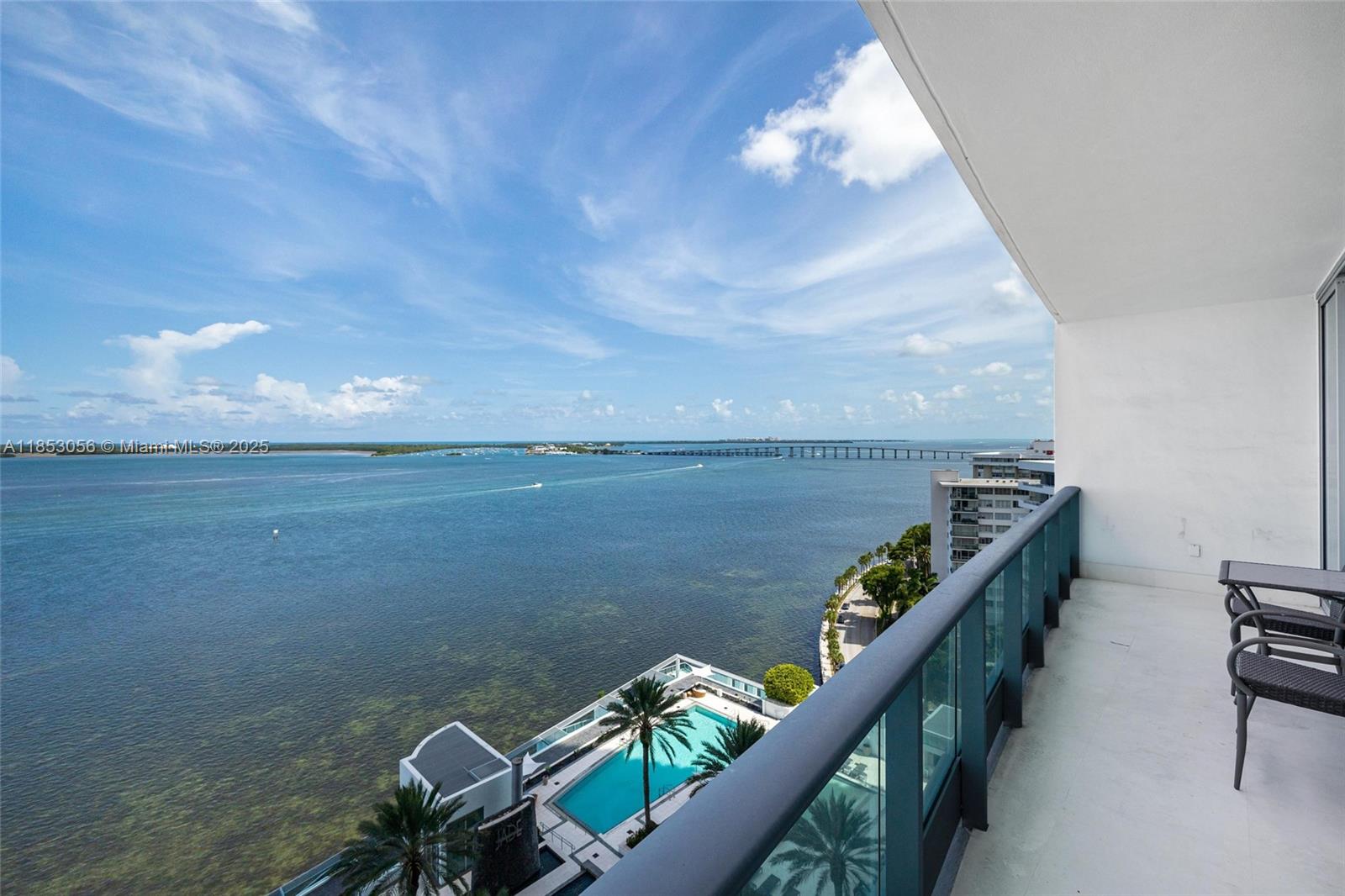 Available on 10/01/2025. Located at Jade Residences at Brickell Bay, this gorgeous updated 2BR/3BA unit includes a den & features a terrace that runs the entire length of the unit providing breathtaking wide bay and city views. The 1,730 SF unit offers fine marble floors, open flow through living & dining layout, plus a beautiful kitchen with granite countertops & top-of-the-line-appliances. The primary bedroom boasts direct bay views, his & hers walk-in closets & bathroom w/Jacuzzi tub & glass/marble shower. Floor to ceiling impact windows and doors. Private elevator and foyer entry. Building amenities include infinity edge pool, sauna, steam room, fitness center, European spa, racquetball court, valet parking and utmost personalized concierge services. A resort lifestyle awaits you.