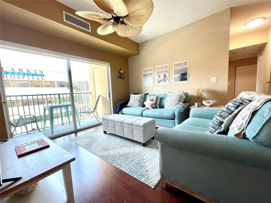 Great for INVESTORS -Nice & bright 3 Bedrooms & 2 Baths apartment in South Miami area. Close to University of Miami (UM) & Larkin Hospital. The unit has wood floor almost all over. Kitchen has granite counter tops and Ge Monogram Stainless Steel Appliances. Blackout blinds. Washer & Dryer inside unit. Nice and convenient floor plan. Valencia features resort style living with a lot of amenities, nice pool, fitness center, barbecue & picnic area, meeting rooms, and 24-hour security. Walking distant to Sunset Place, movie theaters, great restaurants, Gym, Metro-Rail and minutes to Coral Gables, Coconut Grove, & Dadeland Mall. See ** VIRTUAL TOUR**