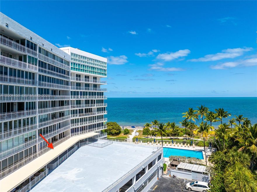 Rarely available at Mar Azul, 2ND LINE CLOSEST TO THE OCEAN, this fully remodeled 3-bedroom, 3-bath residence stands out for its exceptional scale and layout—something increasingly hard to find in Key Biscayne. Spanning 2,523 sq.ft., the most compelling feature is the expansive open living, dining, and kitchen area, fully integrated to create a grand entertaining space with seamless flow and abundant natural light. This is a type of volume and openness rarely seen on the island.
The residence enjoys direct oceanfront positioning with beautiful water views and immediate beach access. A wide wraparound balcony runs across the entire apartment, connecting the main living areas and the primary suite, and enhancing the indoor-outdoor living experience.
Each of the three bedrooms is generously sized and features its own fully renovated bathroom, offering both privacy and comfort. The apartment has been completely remodeled with a modern aesthetic, incorporating clean lines, quality finishes, and a functional layout designed for today’s lifestyle.
Mar Azul is a boutique oceanfront condominium with only 126 units, offering a more private residential experience. Additional features include a semi-private elevator lobby shared with just one neighbor. A rare combination of size, layout, and oceanfront living in one of Key Biscayne’s most established buildings. AVAILABLE NOW! EASY TO SHOW!!