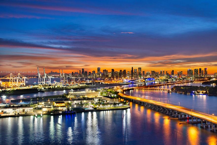 Luxurious lifestyle awaits you in Miami Beaches’ most desirable south of fifth location. Private lobby you are greeted by the stunning wide bay water views and downtown city skyline. East facing balcony to enjoy your morning coffee. Spacious living room facing SW is filled with warm winter sunlight. Floor-to-ceiling windows throughout, allows you to entertain in your modern kitchen and dining area in the evening which faces NE overlooking the colorful Miami Beach city night lights. Exquisite features include marble floors, venetian plaster ceilings, recessed lighting, integrated music, every bedroom has unique ensuite bathroom. Amenities include fitness center & spa, 5 star resort pool, cafe, tennis court, valet, adjacent Miami Beach Marina & walking distance to many top local restaurants.