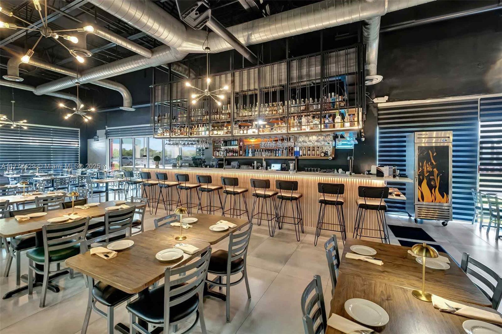 Location, Location!!! Prime 4,250 sf restaurant opportunity with 152-seat in Doral, ideally located near the Palmetto Expressway and Jackson Hospital with ample parking with over 150 spaces. Current Restaurant Concept: Steakhouse but it can be changed. Features include grease trap, 18-ft hood, full bar, VIP room, and dedicated entertainment area. 20 Employees. Impact Windows all around. Sale includes all inventory, equipment, and a valuable 4COP liquor license. The Seller has invested over $500K in upgrades, including grease trap, hood, commercial-grade equipment, and quality furniture. Turnkey operation in a high-traffic area. ADT: 36,632. Seller retiring and ready for immediate takeover.