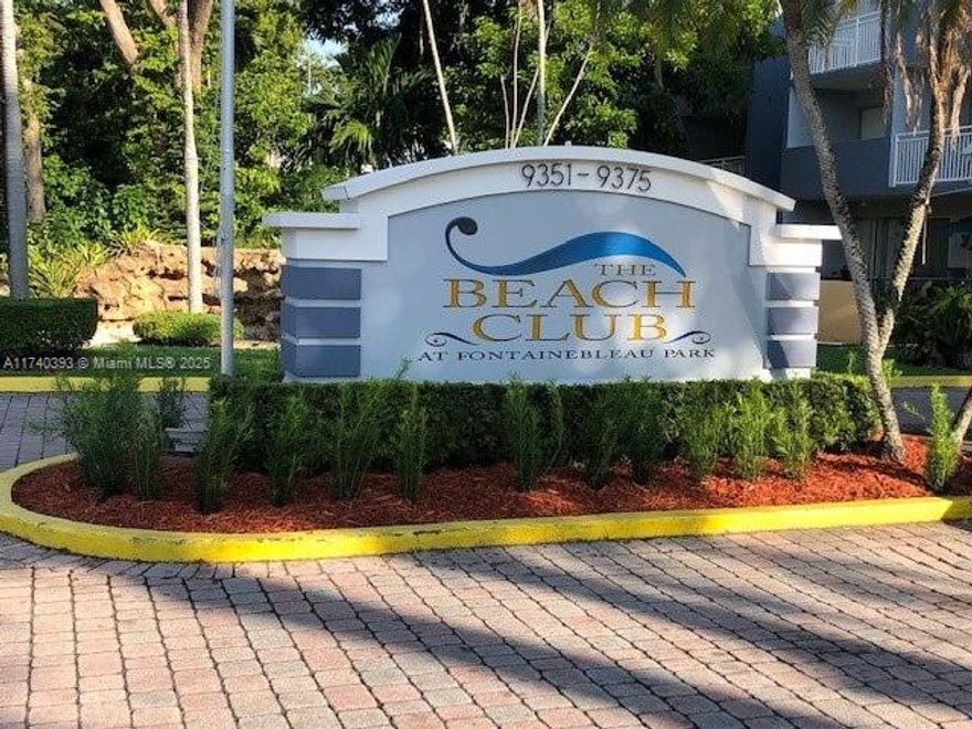 Beautiful, completely updated unit in The Beach Club at Fontainebleau. Unit is tiled throughout, modern kitchen with stainless steel appliances, open living area, large balcony, large bedroom with double closets and its own private balcony. Community amenities include 3 pools, gym, tennis court and a kids play area. Centrally located close to all major expressways, shopping and restaurants. Current maintenance fee is $287.06/month, special assessment of $78.25/month for reserves for 18 years and second assessment of $229.49/month until for 2/2026. Please discuss the attachments with your lender for financing options. Thanks for showing