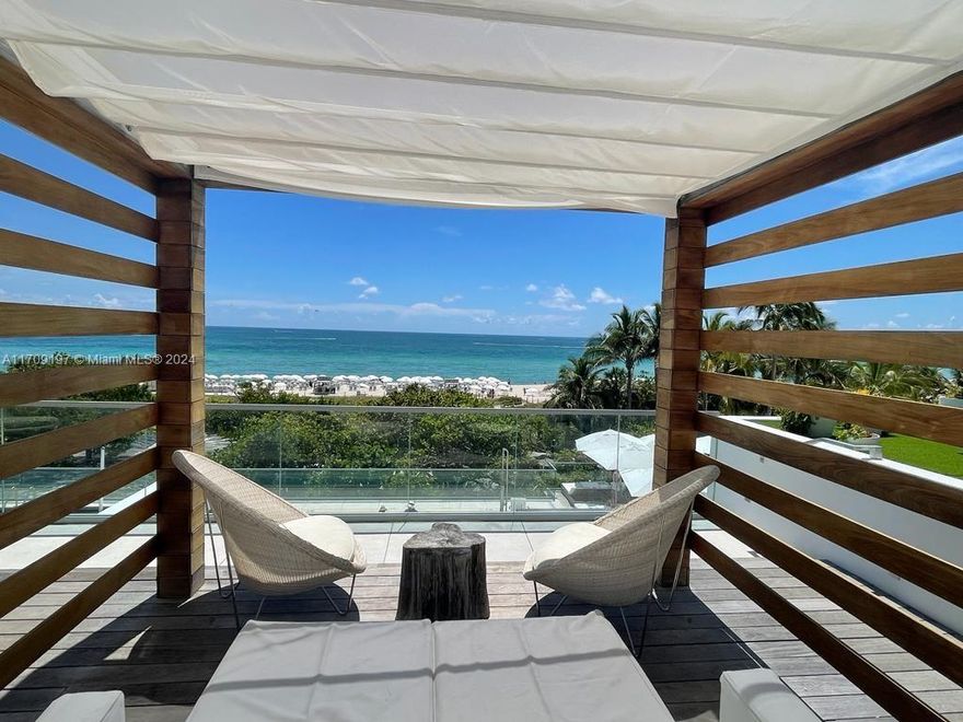 FURNISHED beautiful 1BR/1BATH residences at the exclusive Roney Palace/ 1 Hotel. This oceanfront building offers all the amenities you can imagine. From beach access to 3 waterfront pools, jacuzzi, hot tub, beach service, on-site restaurants, and much more. Enjoy the luxurious lifestyle offered by the famous Roney Palace.