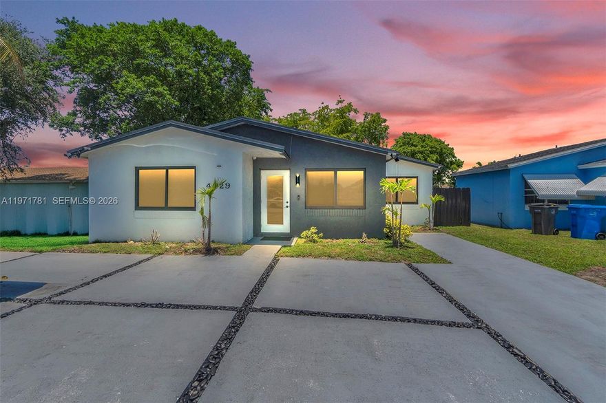 Welcome Home to your single-family paradise offers the perfect blend of comfort and style. Featuring 3 bedrooms and 2 full bathrooms and a cozy living space, this home has it all. Step inside and be greeted with natural light thanks to the abundance of Impact windows which provides energy efficiency. The heart of the home is the kitchen, complete with quartz countertops, new shaker cabinets, with Stainless steel appliances. The newly installed flooring add a touch of elegance to this space. Indulge in relaxation in the newly updated bathrooms, featuring modern fixtures and recessed lighting throughout the house inside and outside. This Spacious backyard oasis comes complete with a storage shed. Conveniently located near major highways.