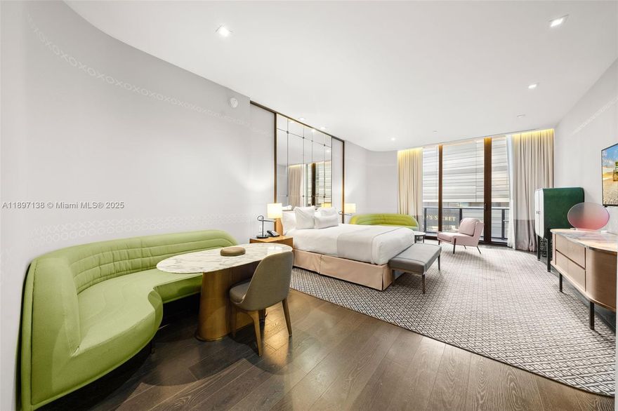 Beautifully furnished studio at SLS LUX, Brickell's most desirable hotel-residence with only 84 luxury hotel suites. This elegant unit features high ceilings, Brickell City Centre views, Smart Home technology, Italian kitchen cabinetry, rain showers, and in-unit washer/dryer. Perfect for investors, participate in the hotel rental program with full service and short-term rental flexibility (daily, weekly, monthly). Indulge in 5-star amenities: two pools, cabanas, poolside bar, BBQ area, gym, spa, tennis, basketball, party room, concierge, and 24/7 security. Incredible walkable location with a perfect 100 Walk Score. The most modern luxury condo-hotel opportunity in Brickell!