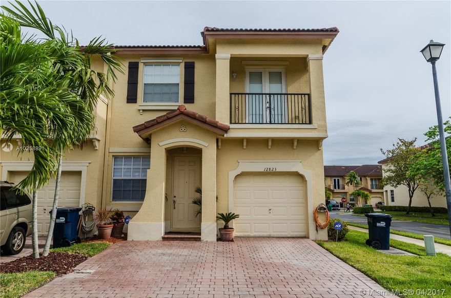 Immaculate newer construction townhouse in community Courts of Tuscany.  Completely remodeled, Porcelain tile throughout; Wood flooring on stairs.  Spacious master bedroom and bath with shower/tub, 3 beds/2 full baths with half bath on first level, all bedrooms are upstairs.  Window treatments throughout and washer/dryer. Tranquil community with playground, gym and pool.