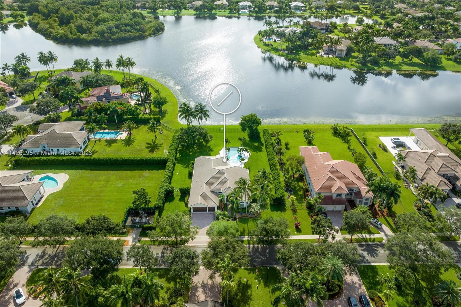 Spectacular waterfront home in Long Lake Ranches on the premier lot captures the expansive water views throughout. This completely renovated 5bed/4bath home has be professionally decorated w/ all the finest finishes. Triple-split floor plan w/ 12' ceilings really gives you the open feel the second you walk in. Porcelain & wood flooring throughout. Custom modern kitchen w/ quartz countertops, gas cooking & all the top stainless steel appliances & large walk-in pantry. Grand master bedroom w/ walk-in closets. All bathrooms have been updated. LED lighting. Expansive backyard, set on a builder's acre, provides plenty of room for any outing. Lush landscaping. Huge Infiniti edge pool. 1000 gallon gas tank for house generator. New pool/spa heater. Impact glass. 3-car garage. A+ rated schools