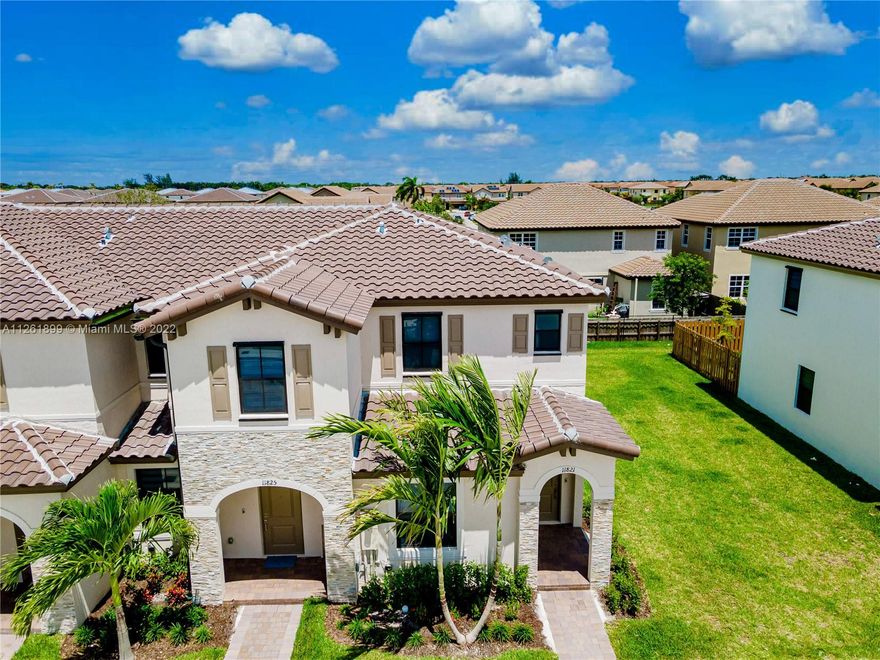 Great opportunity! Brand new construction. Beautiful townhouse located in the great community of Corsica. This a masterplan community that offers family friendly amenities and outdoor living. This home offers 3 bedrooms and 3 full bathrooms, big living room, dining area, open kitchen concept with stainless steel appliance and a nice patio. One bedroom and one full bathroom located downstairs. This home is conveniently near shopping centers, supermarkets, charters schools and easy access to Florida Turnpike. Just four miles from Black Point Marina. A real gem just waiting for you!!