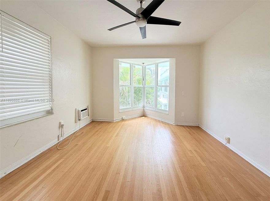 Art Deco Charm: 2-Bed Beach Pad! Your opportunity for a quiet Miami Beach life! This 2-bedroom Art Deco apartment is tucked away in a quiet, residential Bayshore neighborhood, but everything's still close (Very Walkable). The extra room is perfect for a home office, roommate, or guests. Plus, enjoy the incredible convenience of an in-unit washer/dryer combo! You're less than a mile from the ocean and right next to the awesome Scott Rakow Youth Center (ice rink, pool, gym). Quick access to main roads and the local Sunset Harbour dining scene. Move-in requires First Month, and 1-Month Security Deposit. Peace, convenience, and space. Photos are referencial from a similar unit in the building