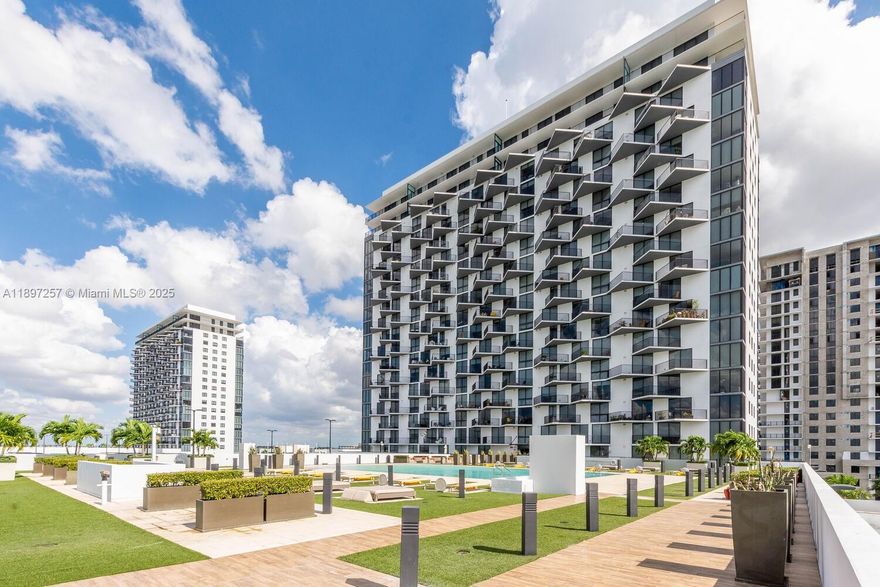 Modern apartment in fashionable downtown Doral. This is 1 bed/ 1 bath unit has amazing city views, a beautiful kitchen with stainless steel top-of the line appliances & technology smart A/C, washer and dryer. 1 garage parking space AND STORAGE!! amazing amenities including and infinity pool, sauna, gym, conference room, party room, and kids playroom. Close distance to restaurants, shopping, and publix. 24 hours front desk and valet parking.