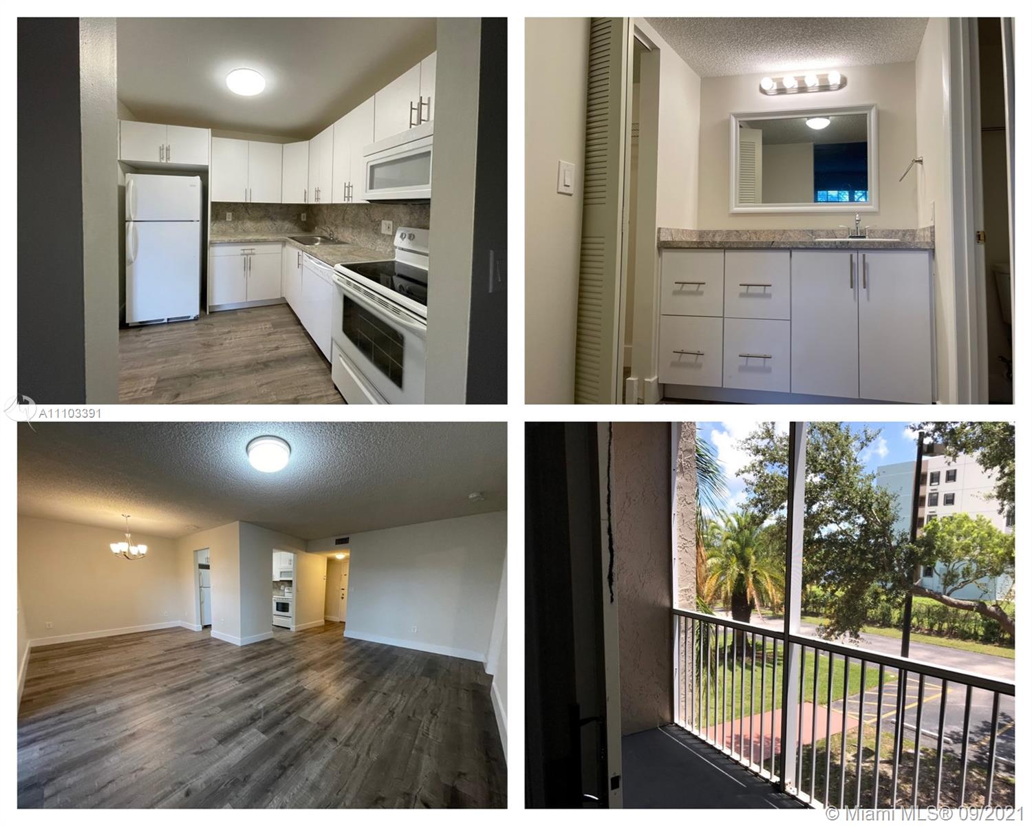 Completely renovated, spacious one-bedroom and 1.5 bath unit for rent in the Cutler Bay area, east of Old Cutler Rd. 870 Sq. Ft. dining room, living room, walk-in closet, and a regular closet in the bedroom, screened balcony, high-efficiency water heater. This is a gated community with surveillance cameras, a laundry facility, a pool, and a beautiful lake, a building with an elevator. Close to supermarkets, banks, and Black Point Marina. Water is included with the rent. Easy to Show!
