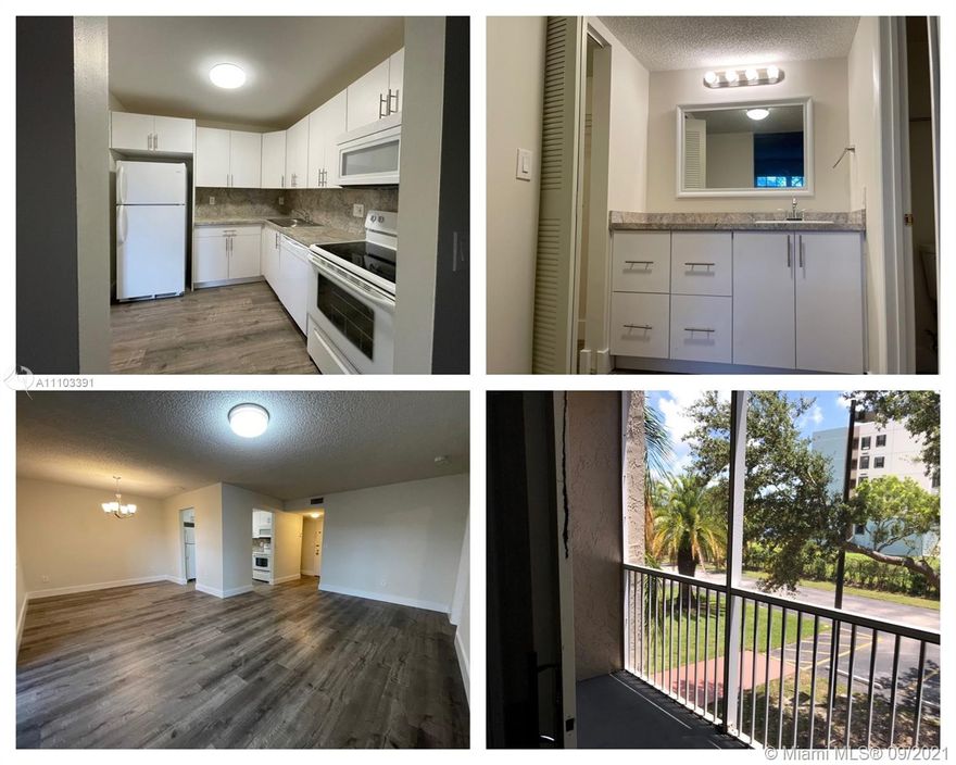 Completely renovated, spacious one-bedroom and 1.5 bath unit for rent in the Cutler Bay area, east of Old Cutler Rd. 870 Sq. Ft. dining room, living room, walk-in closet, and a regular closet in the bedroom, screened balcony, high-efficiency water heater. This is a gated community with surveillance cameras, a laundry facility, a pool, and a beautiful lake, a building with an elevator. Close to supermarkets, banks, and Black Point Marina. Water is included with the rent. Easy to Show!