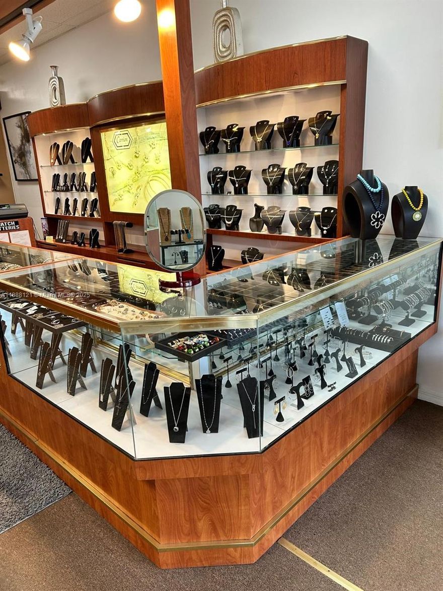 Well-established jewelry store with repair shop in Miami Lakes. Over 20 years in business, located in a high-traffic plaza with multiple national anchor tenants. Sale includes all store improvements, repair shop equipment, and accessories. Excellent opportunity with strong growth potential—bring in your own product lines or expand current offerings. Turnkey business ready for a new operator.