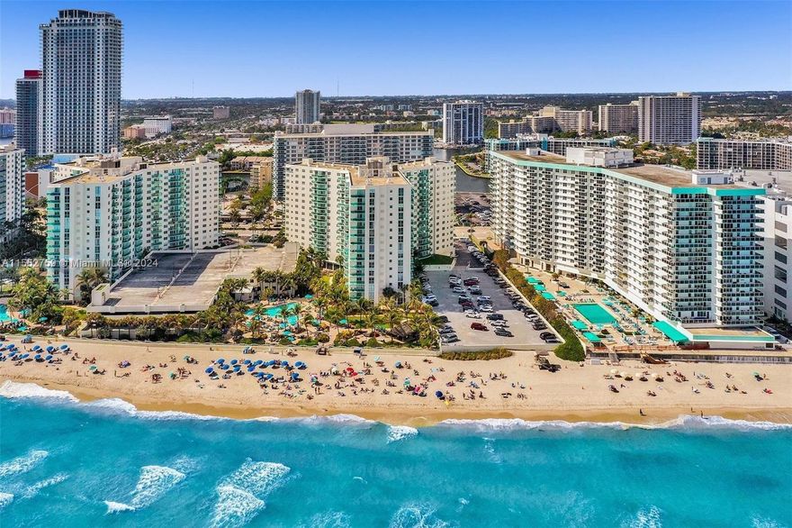 Direct oceanfront living with two pools, gym, media room, and convenience store serving on the beach. Walking distance to restaurants and shopping.