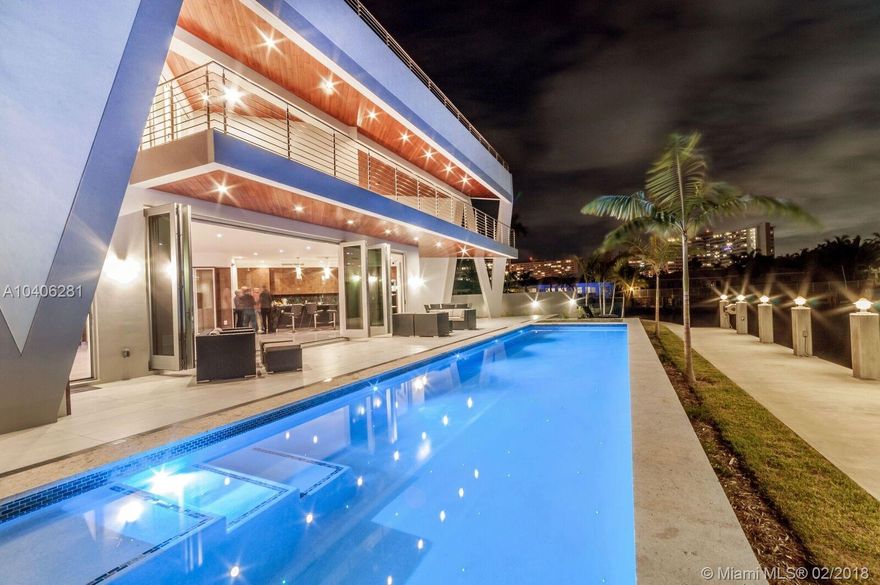 One of a kind, custom designed home w/ wow factor in Fort Lauderdale Beach. Brand new construction, contemporary architecture w/ keen attention to detail and over 135’ of water frontage. Boater’s paradise w/ direct ocean access & solid concrete construction.  Efficiency as key design component w/ entertainment in mind.  This 3-level home has every luxury covered w/ elevator to all 3 floors, including 1800+ SF rooftop terrace with views of ocean and intracoastal waterway.  Other features include floor to ceiling accordion-style impact doors, terraces to enjoy our South Florida weather, open floor plan with Corsica Cream marble flooring, gourmet kitchen with 14.5’ island with iridescent Lemurian Blue granite, Porcelanosa tiled designer bathrooms, generator, and more.
