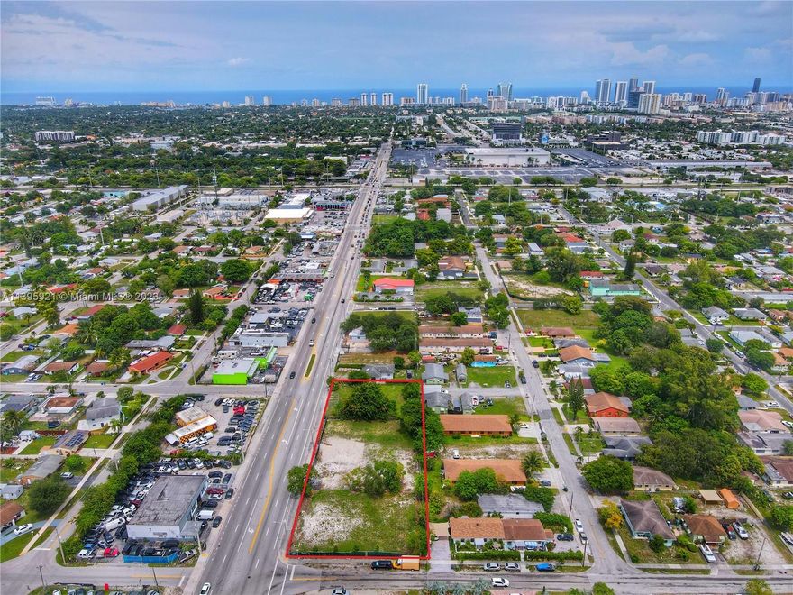 Rare opportunity to purchase assemblage of vacant corner lot on Pembroke Rd consisting of 6  Folios#: 5142-21-16-0120, 5142-21-16-0110, 5142-21-16-0100, 5142-21-16-0090, 5142-21-16-0080, 5142-21-16-0070 Totaling 41,134 Square Feet 0.94 of Acre. Conveniently located between US1/S Federal Highway and I-95. Zoning allows development of multiple uses including Mixed Use, Residential, Retail, Restaurant, Medical Office and etc.