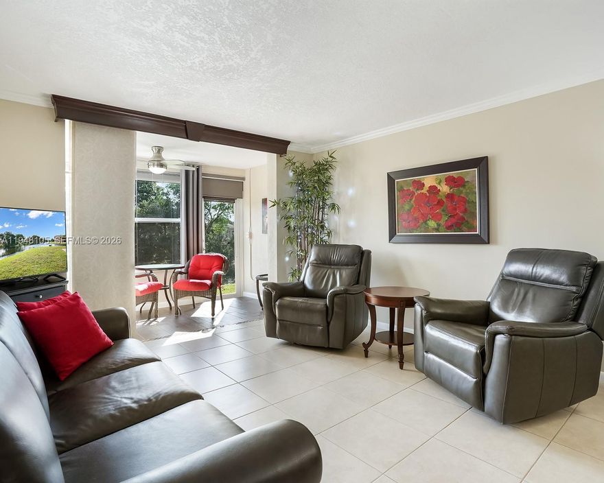 WOW! DON’T MISS THIS OPPORTUNITY!
Nothing to do—move right in! Spacious and comfortable 1 bedroom / 1½ bath, convenient and easily accessible first-floor condo.

Features include impact hurricane windows throughout, new tankless water heater, newer A/C, stainless-steel refrigerator, and a water filtration system.
Fully furnished / turnkey—this unit is 100% move-in ready.

Enjoy a quiet and peaceful water view from your enclosed patio.

HOA monthly fees include internet, cable, and a service contract, as well as FREE golf, gym, tennis, shows, movies, a state-of-the-art fitness center, and indoor & outdoor pools, and more!

Located in the desirable Sunrise Lakes Golf Course community. The community is quiet, well-maintained, and features an extremely active clubhouse. A courtesy bus service provides convenient transportation to nearby shopping and points of interest.

Association requires occupants to be 55 years of age or older.

Don’t hesitate to contact me if you have any questions or would like to schedule a visit.