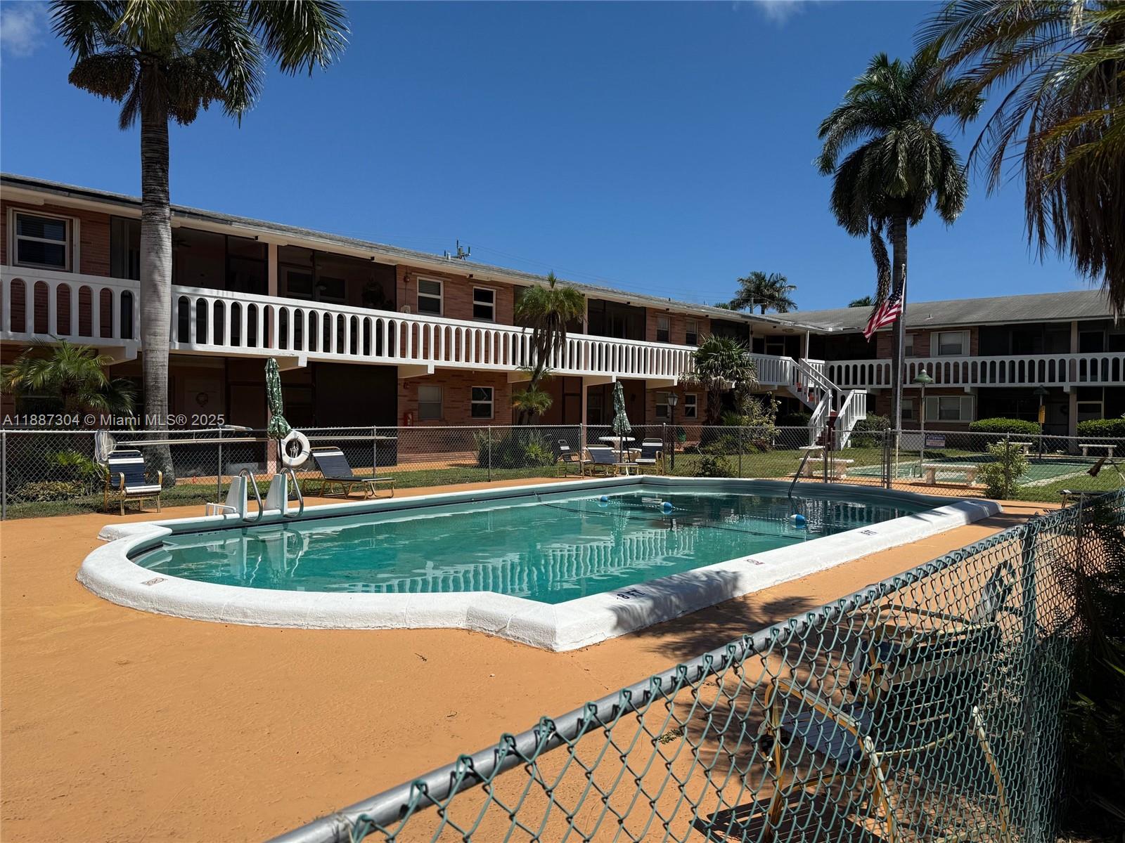 Fixer-Upper Opportunity! Ground-floor 1-bedroom, 1-bath condo in the El Dorado 55+ community. Needs updates, and the price reflects its condition. Features a screened patio with pool views and a prime Hallandale Beach location near the ocean, shops, and Gulfstream Village. An excellent opportunity to purchase a retirement or winter home at an affordable price and add value through renovations. Perfect for buyers ready to create their own Florida retreat. Being sold As-Is. Cash only.