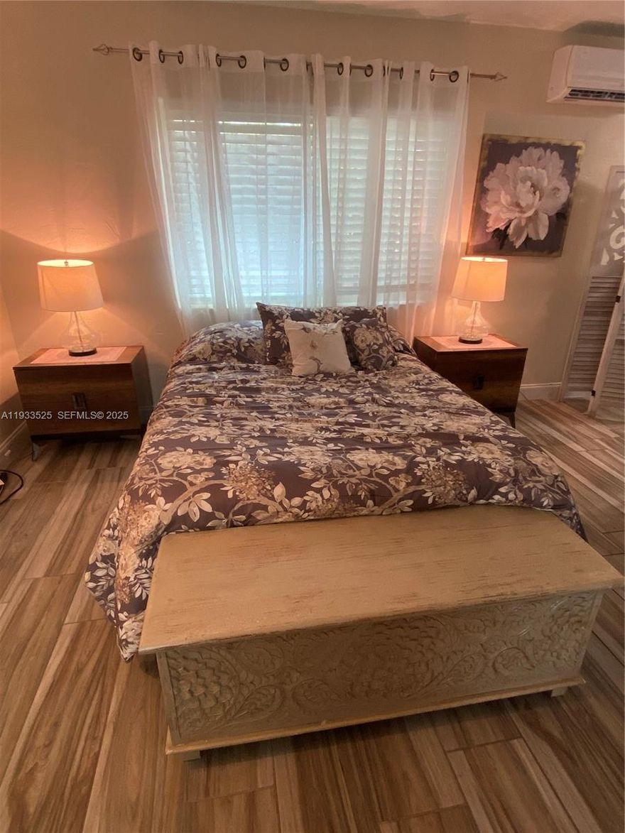 Beautifully renovated studio just steps from the beach. This light-filled unit features impact windows, a fully equipped kitchen with abundant cabinetry, stainless steel refrigerator and range, and tasteful finishes throughout. Enjoy a charming fenced courtyard with a private patio, perfect for relaxing outdoors. One assigned parking space included. Walking distance to restaurants, shopping, and entertainment — an unbeatable location. Fully furnished, including linens — just bring your toothbrush. A true coastal gem you don’t want to miss!