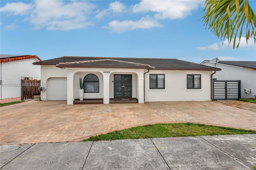 Beautifully remodeled single-family home in desirable West Kendall, offering quality upgrades and modern finishes throughout. Recent improvements include a new roof installed in 2020, new porcelain flooring, fully renovated bathrooms, a new water heater, central A/C, gas connection, and a dedicated laundry room. The updated kitchen blends style and functionality with top-of-the-line Dacor appliances, a luxury brand known for exceptional design and performance, including a built-in refrigerator, built-in microwave/oven unit, cooktop, and range hood. The home also features full impact windows and doors for added security and energy efficiency, as well as a spacious walk-in closet in the primary bedroom. The backyard has been completely rebuilt and showcases a beautiful pool with its own water heater, along with elegant marble throughout the pool and terrace area, creating the perfect setting for outdoor relaxation and entertaining. Truly turnkey and move-in ready, this home offers a tranquil living experience in an excellent West Kendall location close to schools, grocery stores, shopping centers, hospitals, and more. No HOA. This exceptional property is filled with desirable features and is a must-see in person to fully appreciate all it has to offer. Showings by appointment only.