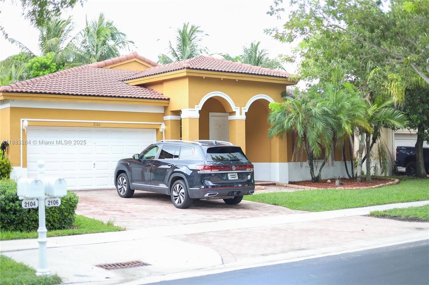 *Only requires first & security deposit. *
Beautiful 4 BD / 2.5 BA Mediterranean-style home located in the sought-after, guard-gated community of Floridian Bay Estates in Waterstone. This stunning single-story residence boasts a spacious front porch, a private fenced yard with a heated pool, and a driveway that accommodates two cars. Inside, you'll find tile floors throughout, a large kitchen with stainless steel appliances, and generously sized bedrooms. Enjoy resort-style living with access to the community’s luxurious amenities, including a clubhouse, three pools, a hot tub, gym, playground, lakes, and scenic jogging paths. Conveniently located near the Turnpike, shopping centers, and hospitals.