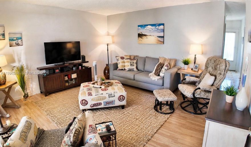 Beautifully maintained 1-bedroom, 1-bathroom unit located on the 3rd floor of Mar-Len Gardens. This bright and inviting unit features tile flooring throughout and is being sold fully furnished and turnkey, ready for immediate enjoyment. The layout offers a comfortable living space along with a screened-in balcony, perfect for relaxing while enjoying added privacy with no direct neighbors in front or behind. A Murphy bed provides additional flexibility for accommodating guests. The building has a brand-new roof, offering peace of mind to future owners. Mar-Len Gardens is a HOPA verified (55+) gated community with a wide range of amenities including two pools, clubhouse, fitness center, indoor pickleball, and organized activities. Conveniently located approximately 3 miles from the beach and close to shopping, dining, and major roadways. Co-op with land lease, cash purchase only. No rentals permitted during the first year of ownership, then allowed once per year for a maximum of 4 months. Total monthly fees, including land lease, maintenance, and taxes, are approximately $740.