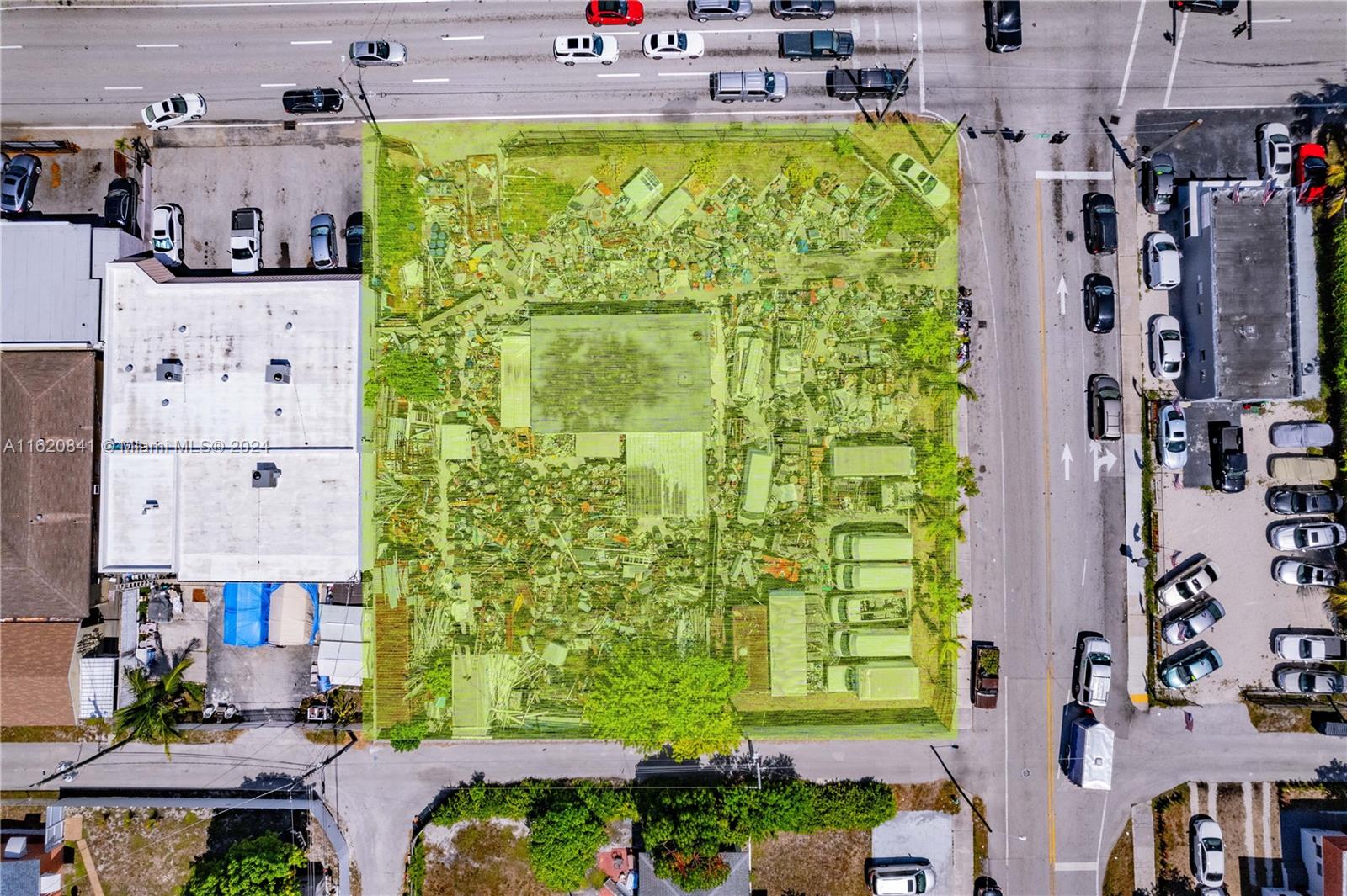 Excellent location on the corner of N. Dixie HWY & Taft ST. Lot totals approximately 1/2 acre (21,261SF); with great frontage space, on both N. Dixie HWY & Taft ST, totaling approximately 142 feet & 150 feet, respectively. Suitable for a variety Commercial and Residential purposes. Zoning is DH-3. Subject Property is enclosed with an 8 ft high concrete wall on the north and west side of the property; the remainder portion is enclosed by chain-link fence and gates. In addition, there is an enclosed back lot area; isolating it from the general parking. The building was renovated with improvements consisting of impact windows and doors, drainage system, parking and paving.