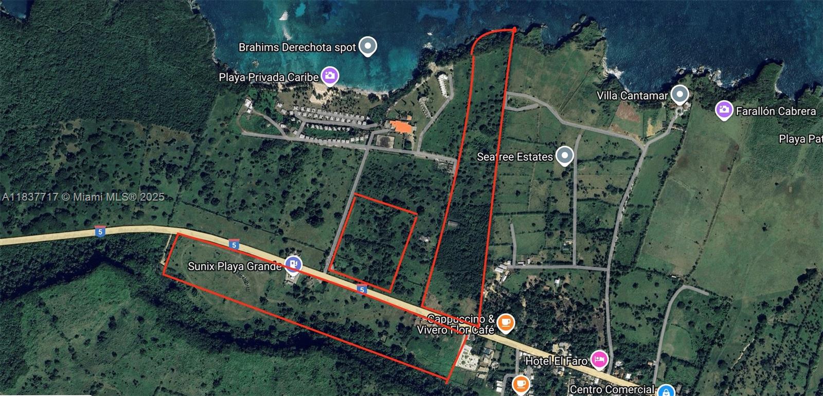 Abreu Playa Grande, Dominican Republic - Land composed of three lots : #1"Hillhaven Lodge" lot - 31 ACRES
#2 Lot with private beach access - 6 ACRES. #3 Hillhaven Cove lot- 20 ACRES.
Land for hotel/condo beach and commercial development in Abreu-Playa Grande
Between Rio Grande and Cabrera - Alex Rodriguez just purchased land and announced a 1 billion $ residencial project! Opportunity that you don't want to miss!