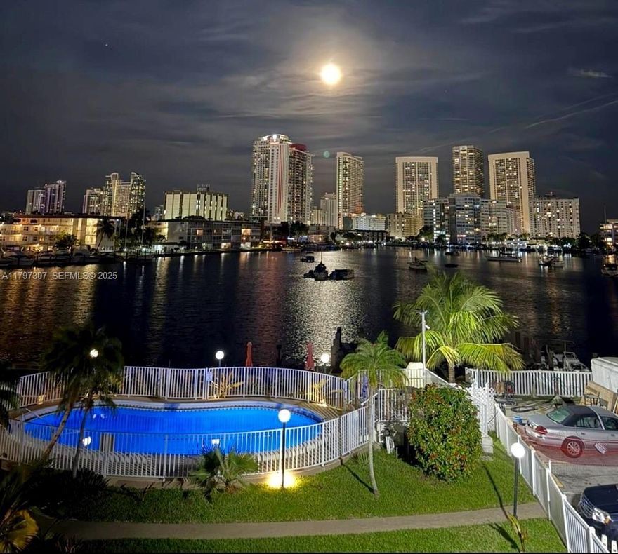 SPECTACULAR VIEW!! . Amazing intercostal view. Big balcony. Pool, elevator, short walk to beach shopping and entertainment. 1bed/1bath, 1 Parking and guess parking. Cozy 1Bd/1Bath unit in smaller Condo Property - 26 units. Unit has great Water view. 4 blocks to the beach. Big balcony. Pool, elevator, boat dock available for rent. Close to the beach shopping and entertainment. Perfect condition. 1 Parking assigned and guest parking. Water included. Prime location, Close to the beach, shopping (Aventura Mall, Gulfstream Casino), restaurants and entertainment. This is the best apartment deal on the area.