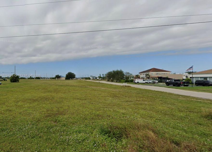 Commercial land opportunity in a high-growth area of Cape Coral. This place offers excellent visibility and accessibility, making it suitable for a variety of commercial developments, including office, retail, professional services, or mixed-use (subject to zoning approval). The property is surrounded by ongoing residential and commercial growth, providing strong demand drivers and long-term investment potential. Convenient access to major roads and city amenities. Buyer to verify zoning, permitted uses, utilities, and development requirements with the City of Cape Coral.