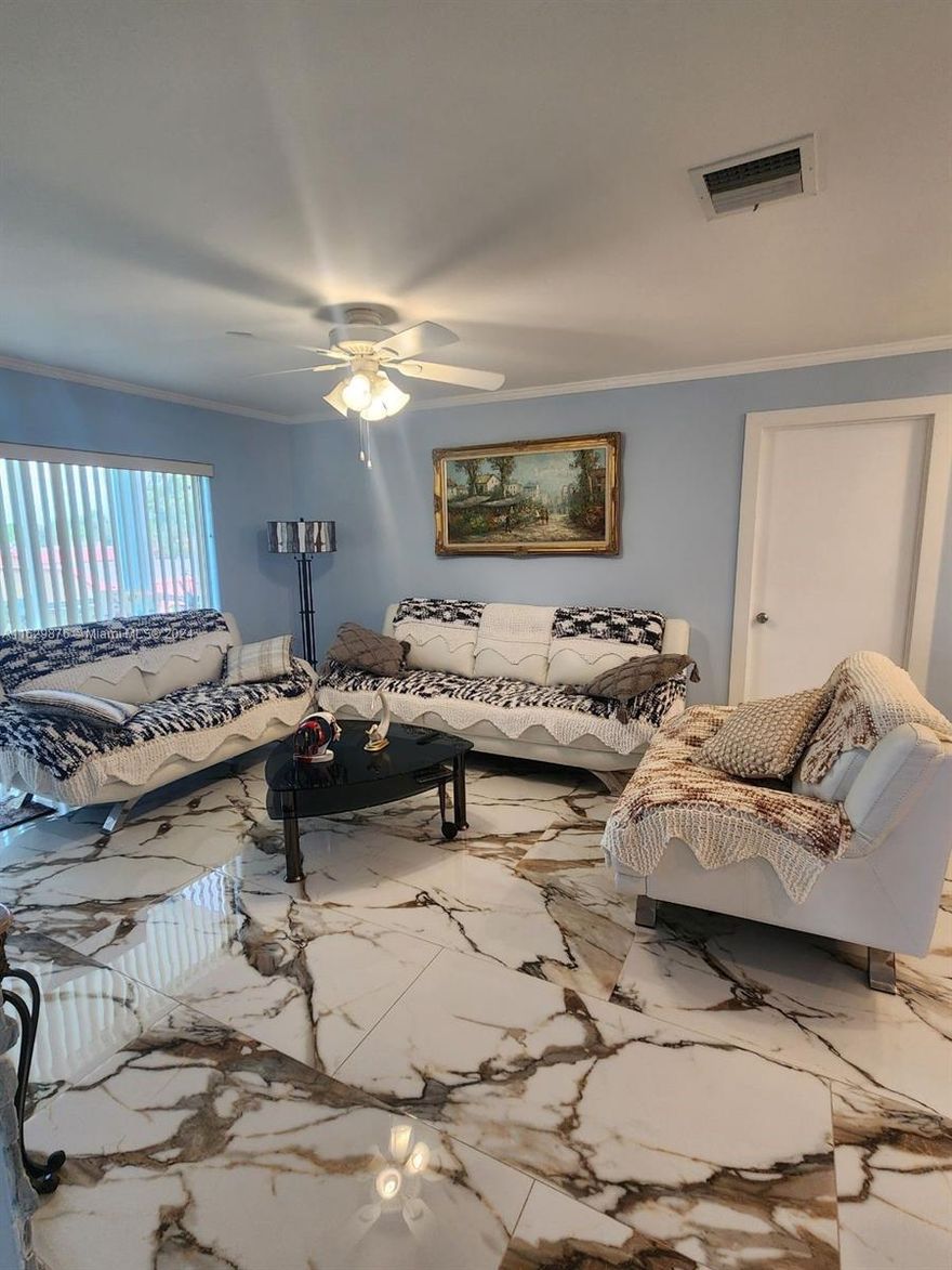 Beautifully remodeled unit, with marble floors in living room. Kitchen upgraded...lots of amenities. 55+ community with security guard at entrance. Allowed to rent after one year. Equal Housing Opportunity.