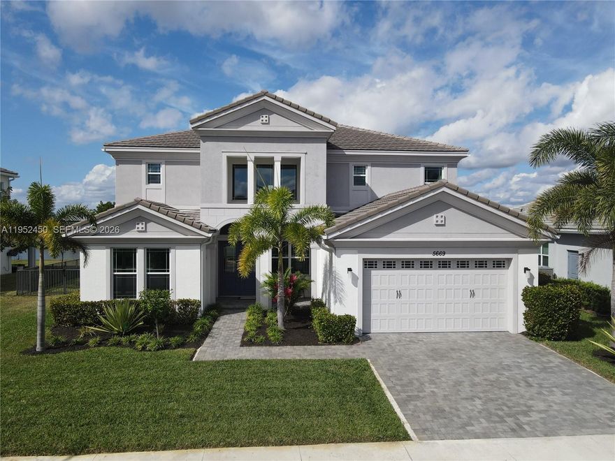 Stunning 5-bed, 4½-bath home with an oversized 3-car garage in brand-new Westlake, Florida — Palm Beach County’s fastest-growing community. This beautifully designed residence blends modern space with everyday comfort and entertaining. Westlake offers resort-style living with Adventure Park’s lagoon pool, splash pad, playgrounds, trails and dog park right in the neighborhood, plus easy access to major highways for beaches, golf, shopping and dining. Nearby West Palm Beach attractions include world-class zoos, science centers, cultural venues and waterfront nightlife. Live where fresh construction meets Florida lifestyle.