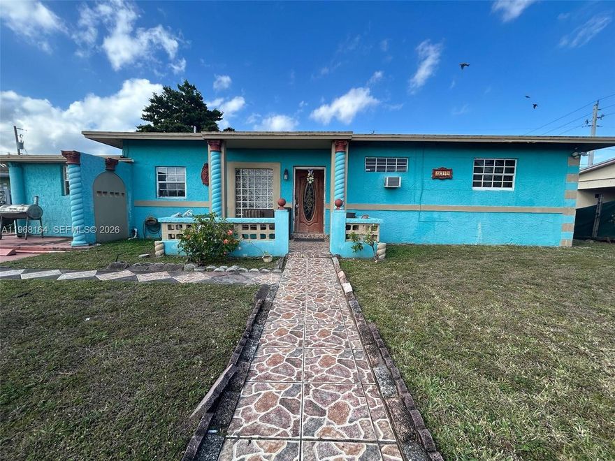 Located in a convenient Miami Gardens neighborhood, this 3 bed, 2 bath home is great for potential for homeowners or investors alike. With some renovations and finishing touches, this property could significantly increase in value. Large yard with room for entertaining, expansion, or outdoor living enhancements.