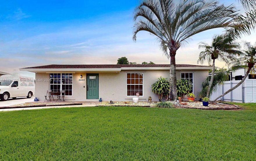 Discover your perfect family home on one of the largest lots in the neighborhood with 11,775 sq ft! This charming 3-bedroom, 2-bath residence offers updated interiors with wood-look tile floors, a galley-style kitchen with granite countertops, and spacious living areas filled with natural light. The private, fenced backyard features a covered patio and plenty of room for a pool, boat, or RV. Located in a peaceful community near schools, parks, and shopping, this move-in-ready home combines comfort, style, and flexibility with no HOA.