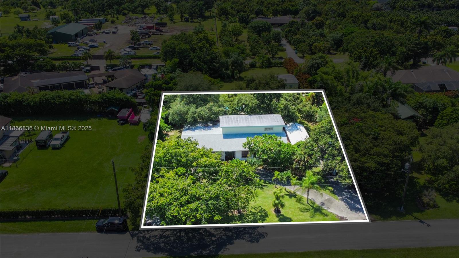 NO HOA! We call this Redland gem the "Bold & Beautiful" because of it's character & edge. A dramatic statement staircase greets you in the family room, flanked by towering windows that flood the space w/natural light & flair. Sitting on 39,900 SF private lot w/pool. The main estate & guest house received new roofs 2023. Main home is 3bed/2.5bath w/lg extra room (loft) upstairs. Guest House is a 1bed/1bath. Less than 10 y/o gorgeous pool perfect for South Florida's sunny days. Expansive yard to entertain, park equip, toys, RV, boat or enjoy the quiet charm of Redland life. Bones are solid, layout is generous, & the potential? Endless. This bold beauty is ready for her next chapter. Gut rehab completed 1998, recent updates include-3 new AC units. Mango, mulberry, avocado & banana trees.