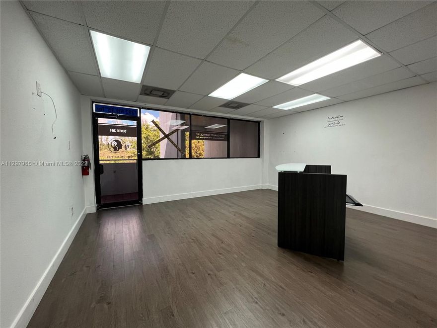 1,000 SF corner office on 3rd floor.  Previous medical use. Waiting area, two private offices and a breakroom with sink. Private restroom.  Elevator in building.