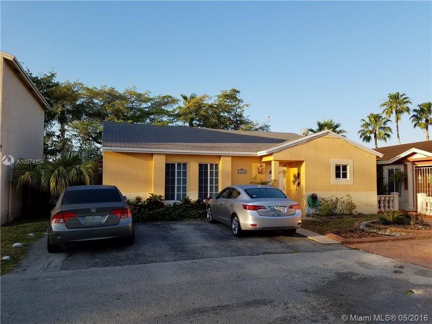 Beautiful home in Country Lake Homes; 3 bedrooms + den and 2 bathrooms. Totally updated kitchen with marble top and bathrooms with glass division, Chandeliers in living and dining area. Ceiling fans in master bedroom and den. Outdoor shed, parking for 3 cars in concrete slab. Shed on backyard for storage. Residents can enjoy 2 community parks for picnics or parties. Close to Florida Turnpike, I75 and 826. Bring your pickiest and qualified renter, they will fall in love with it. Hurry, it will not last.