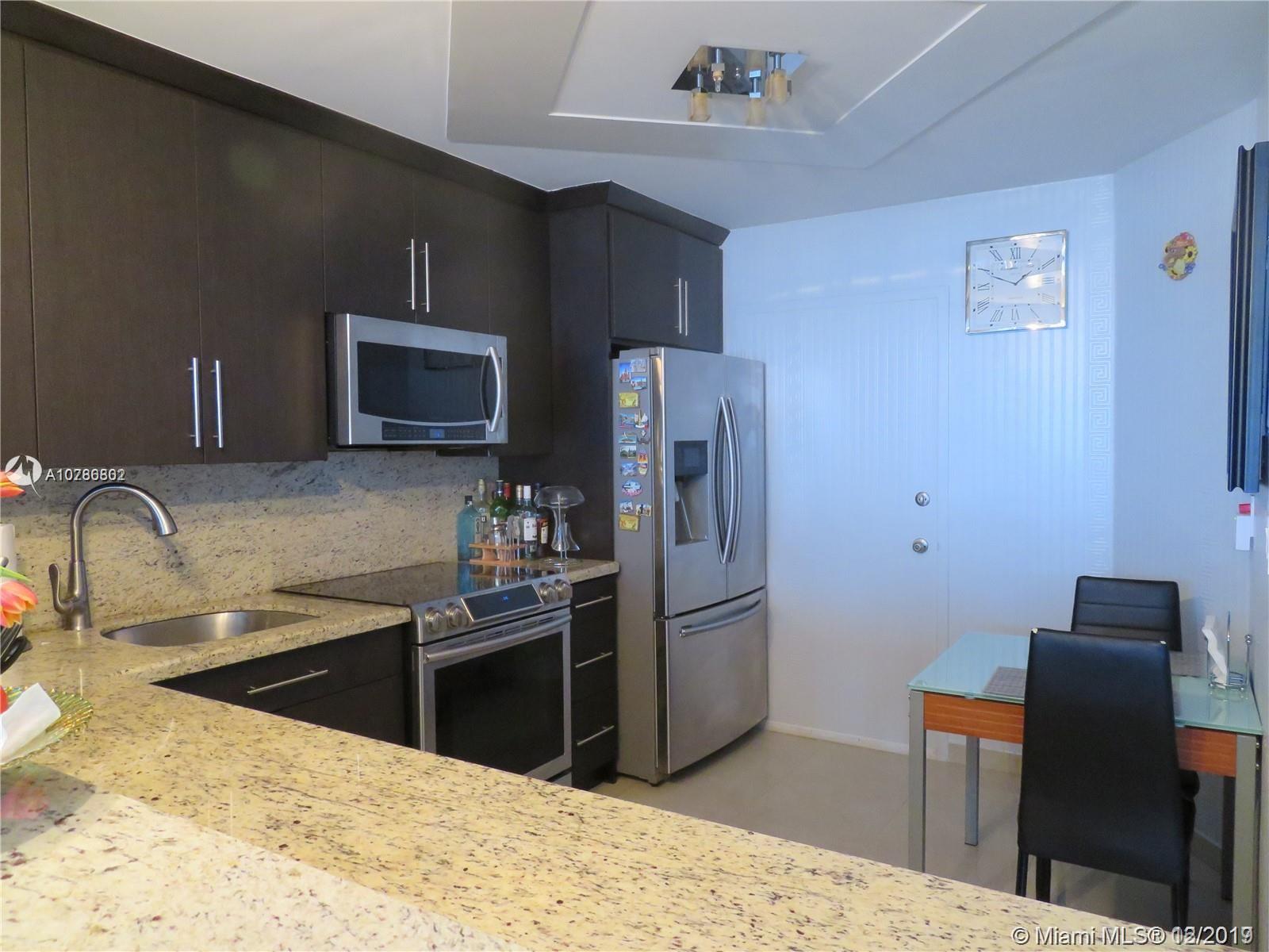 Beautiful, spacious, waterview apartment. Has 1 bedroom and 2 full bathrooms. Completely remodeled, stainless steel appliances, granite countertops. Comes with some furniture